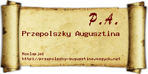 Przepolszky Augusztina névjegykártya